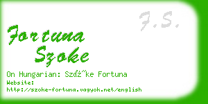 fortuna szoke business card